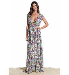 Vestido longo praia multicilorido - Vestido Sonhos