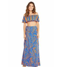 Top babado listrado Cropped Cayena