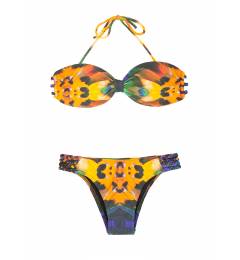 Conjunto Biquíni tomara-que-caia Mar Papagaio