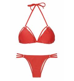 Biquíni strappy vermelho Tiras Trio Red